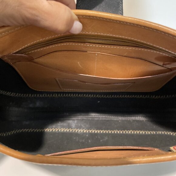 Vintage Dooney & Bourke Shoulder Bag Handbag Purse Black Brown Adjustable EUC - Picture 11 of 14